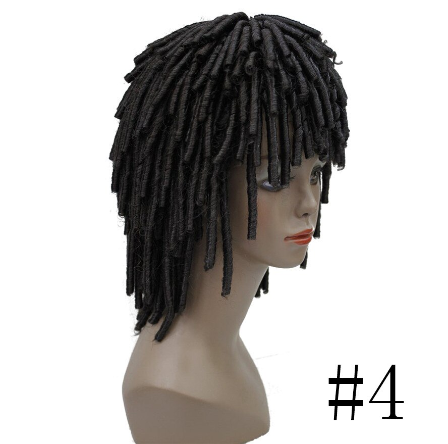 Strongbeauty dreadlock hår afrikanska flätor peruk blond/brun korkskruv lockar medellånga syntetiska peruker: #4