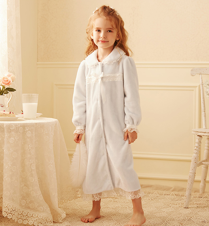 2 colori simpatici indumenti da notte per bambini Toddler Baby Princess colletto rovesciato flanella accappatoio accappatoi con cappuccio pigiama da notte