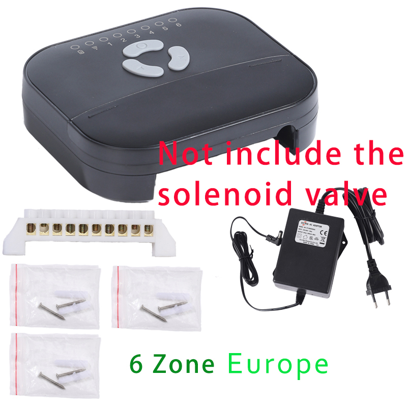 6-Zonen-WIFI anschließen Tuya Clever Heimat Bewässerungstimer Gartenbewässerungsregler Wasserventil Bewässerung Timer System: Weiß