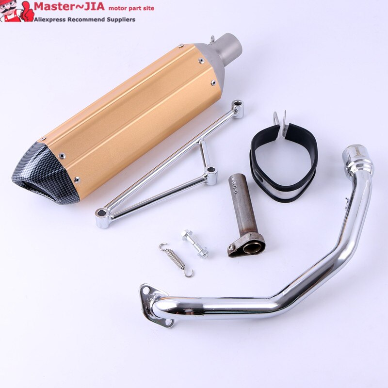 yoshimura scooter motorcycle exhaust escape muffler racing SCOOTER GY6 125CC 150CC GY6 RACING HIGH PERFORMANCE exhaust: Gold