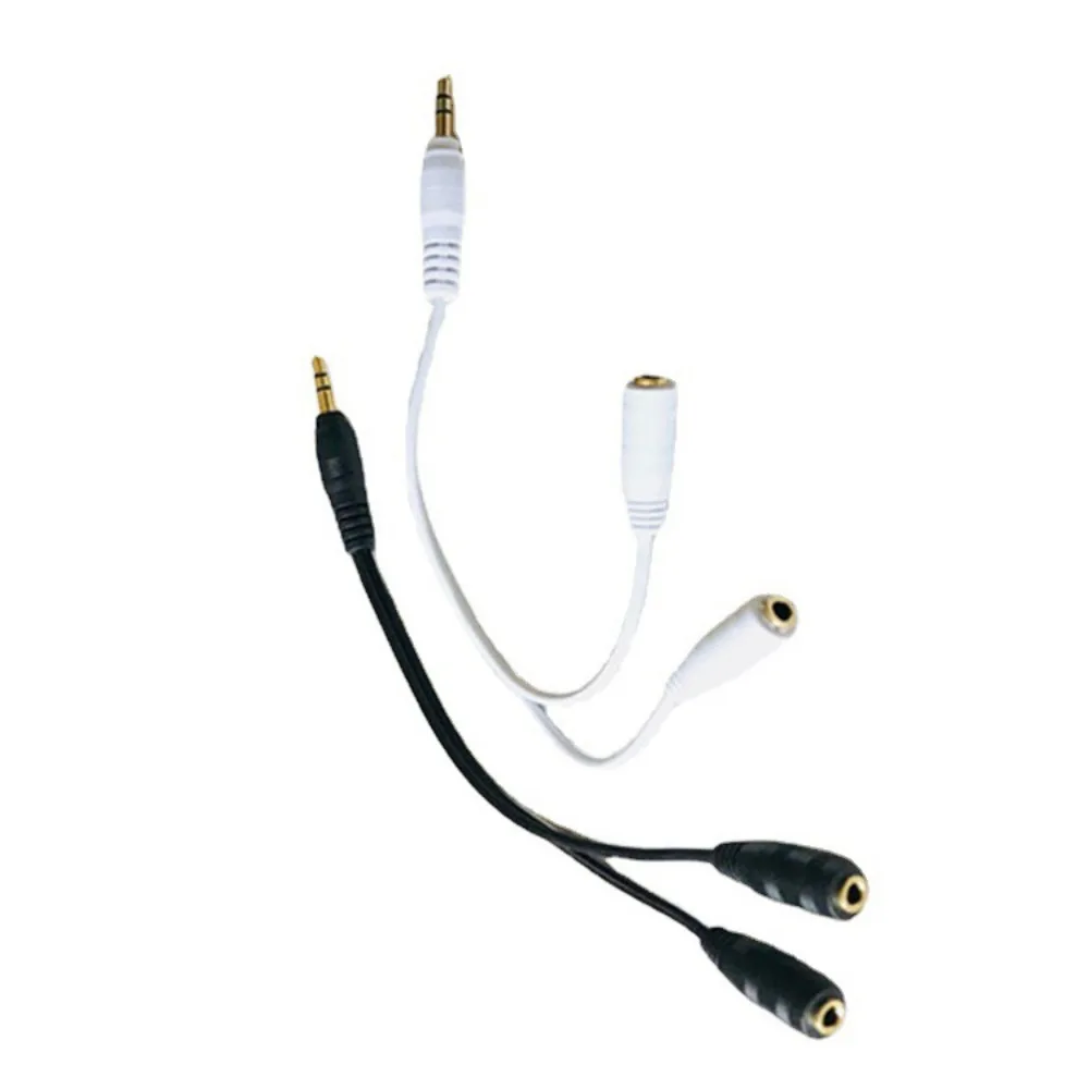Séparateur de casque, câble d'extension de 3.5mm, séparateur Audio stéréo en Y (son Hi-Fi) 3.5mm mâle à 2 Ports 3.5mm femelle, 1 pièce