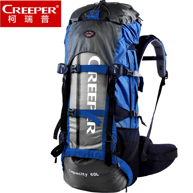 Creeper Uomini Zaino In Nylon 60L Impermeabile Zaini Cornice Esterna di Alta Qualità Borsa Da Viaggio Arrampicata Escursione di Campeggio del Sacchetto di Montagna