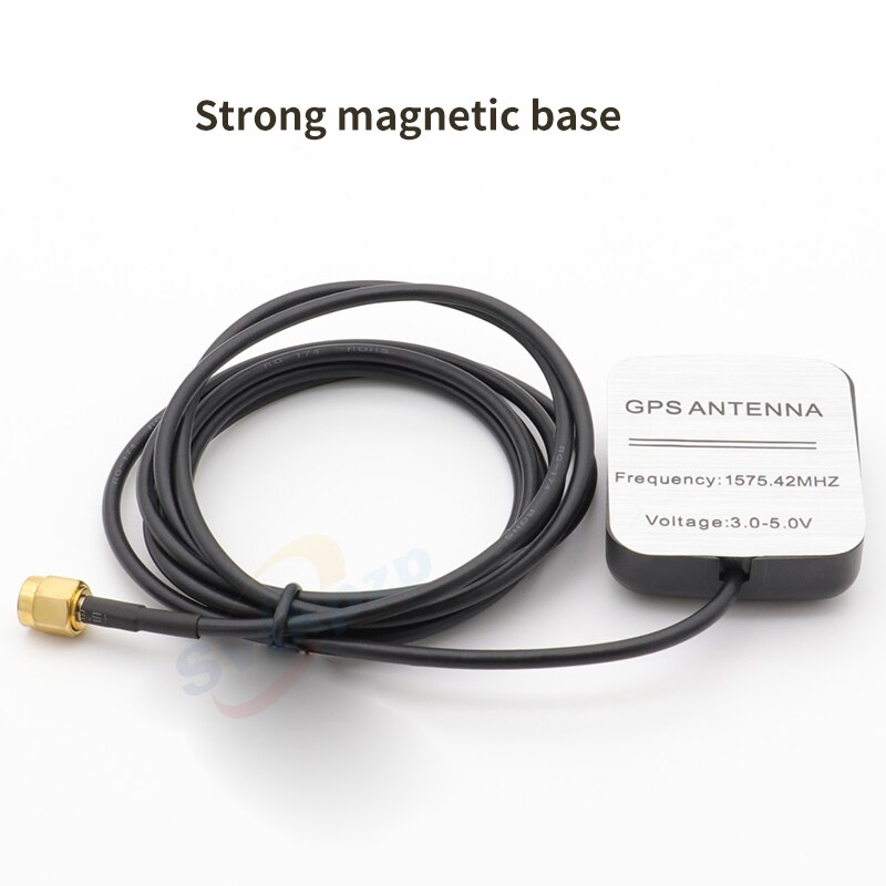 Antena magnética impermeável do carro 1575.42 mhz gps da montagem 3-5 v da antena do receptor de 28dbi gps com cabo longo do conector macho de sma 5 m