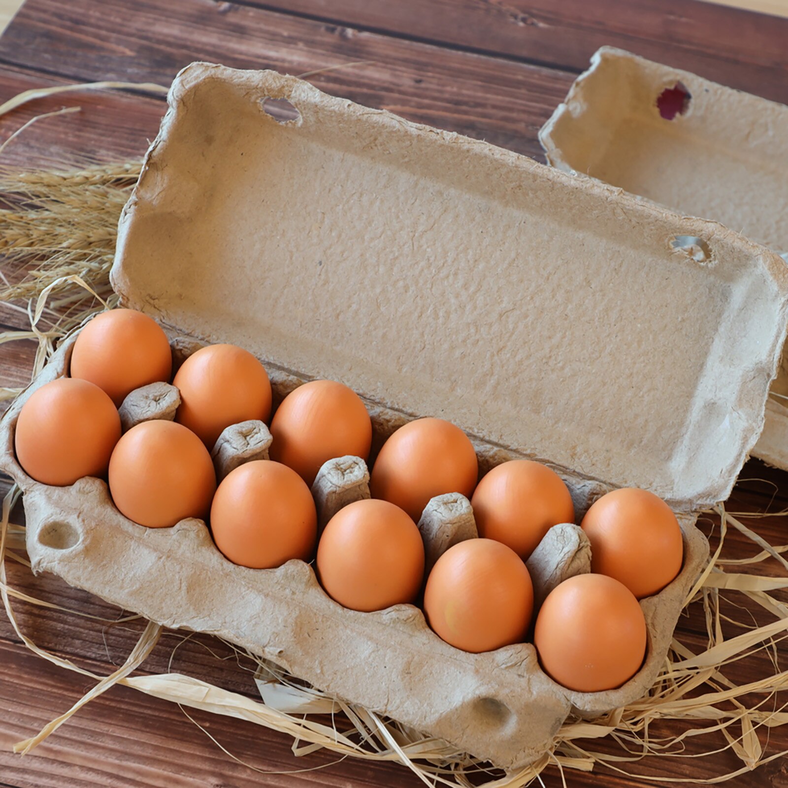 10pcs Paper Pulp Egg Storage Containers Egg Trays Egg Storage Boxes Egg Holders Egg Storage Tray Box Portable Carton QW