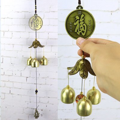 Stongwell traditionell kinesisk legering brons vindspel handgjorda hantverk hem dörr hänge väggdekoration fengshui ornament: 8