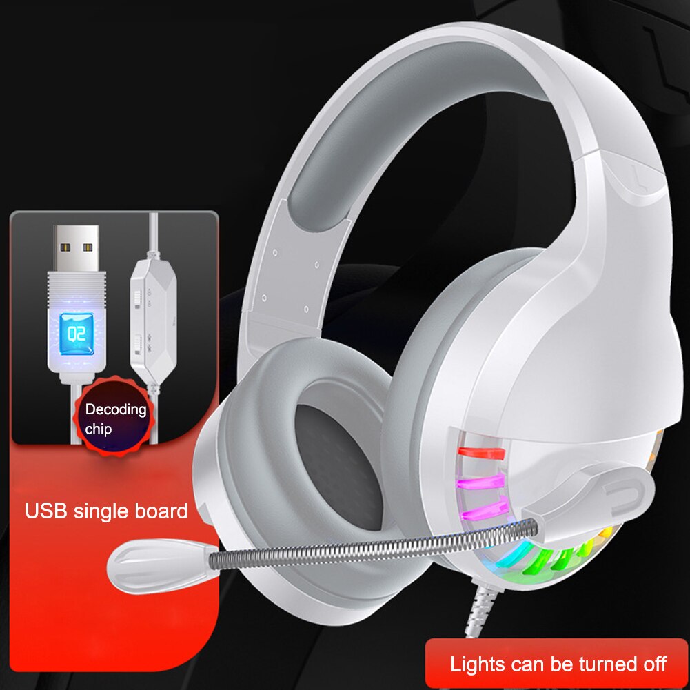 Headset Color 7 Colors Lamps Telescopic Headset Over-ear Wired G... – Vicedeal