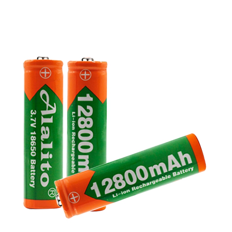 3,7 V 18650 12800mAh Akku Hohe Kapazität Li-Ion Akku Für Taschenlampe scheinwerfer Batterie