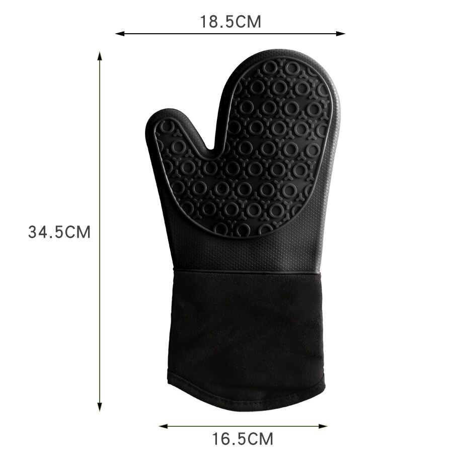 1PCS BBQ Glove 300-500 Centigrade Extreme Heat Resistant Silicone microwave kitchen Gloves Cooking Grill Oven Mitts Gloves