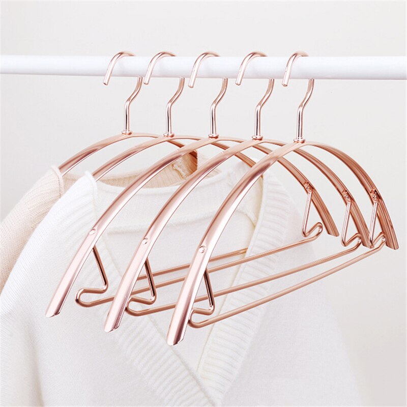 10pcs/pack Wardrobe Clothes Hanger Aluminum Alloy No Marks Hangers for Clothes Cabinet Storage Hanging Rack Clothing Holder Rack: C