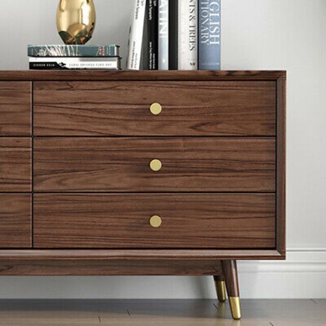 Hardware Handles Pull Kitchen Knobs Modern Polished Round Satin With Screw: 30 20mm