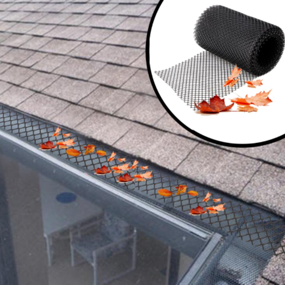 Plastic Drainage Gutter Guard Plastic Mesh Guards Easy Install Gutters Cover Durable Fabric, Will Not Rust Or Corrode