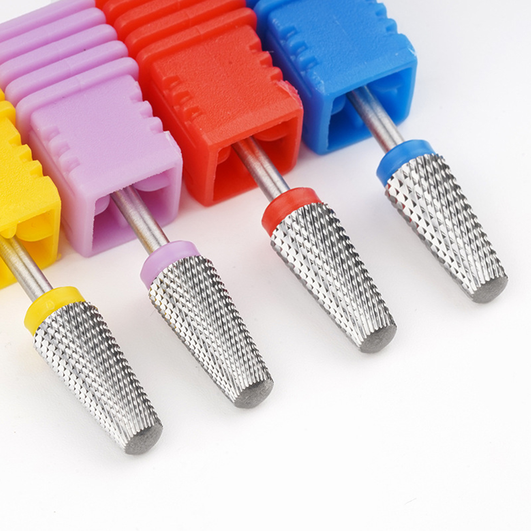 Brocas para uñas de acero de tungsteno 5 en 1, fresa para taladro eléctrico para uñas, máquina de manicura, accesorios para lima de uñas, broca