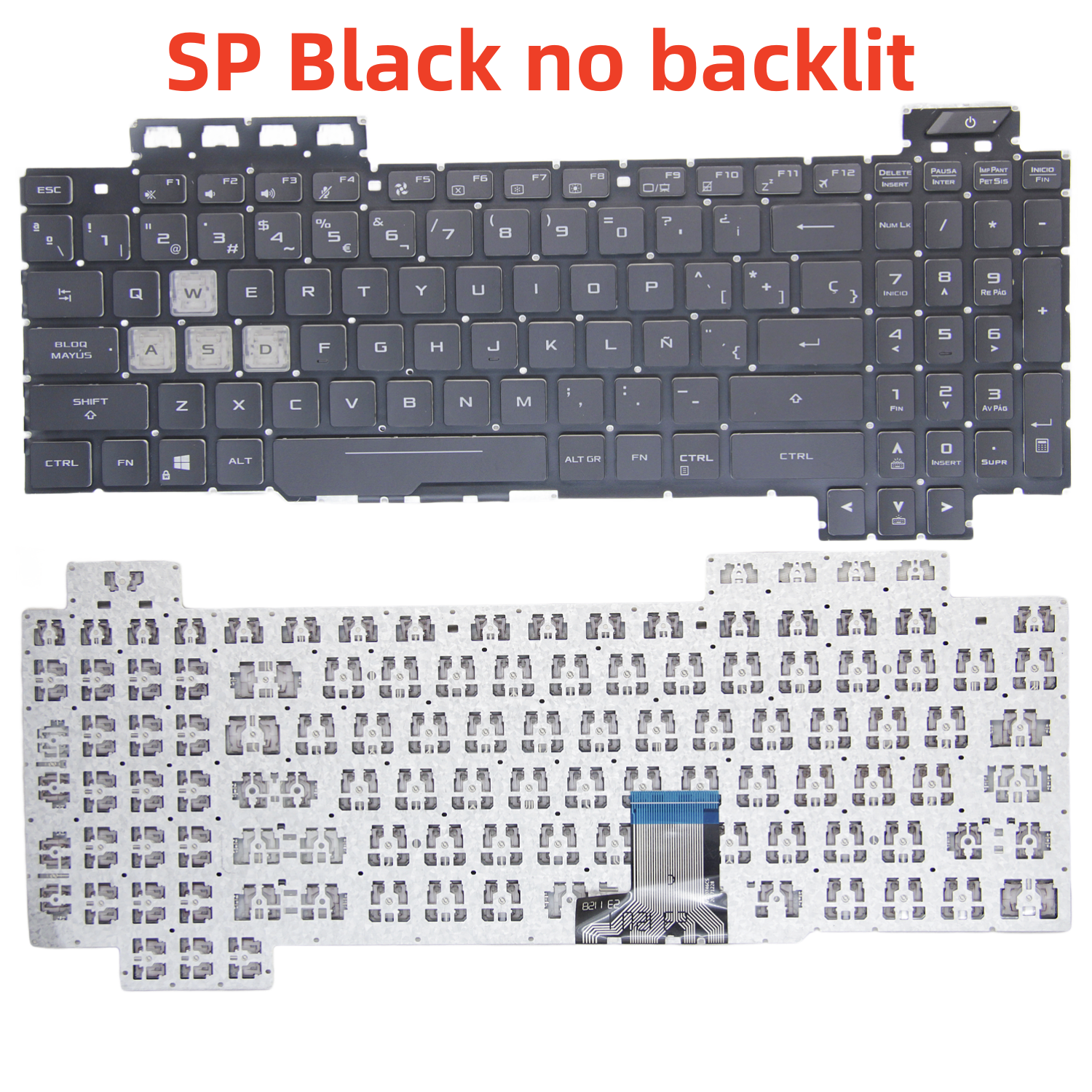 100 % neue uns/SP/RU-Tastatur für Asus Tuf FX80 FX86 FX95 FX505 FX504 FX705 ZX80G FZ80 FX80G GL703G Englische Laptop-Tastatur mit Hintergrundbeleuchtung: Blau