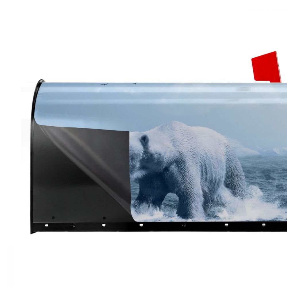 Cool White Polar Bear Mailbox Cover Christmasmailbox Wraps Magnetische Post Box Cover Voor Tuin Yard