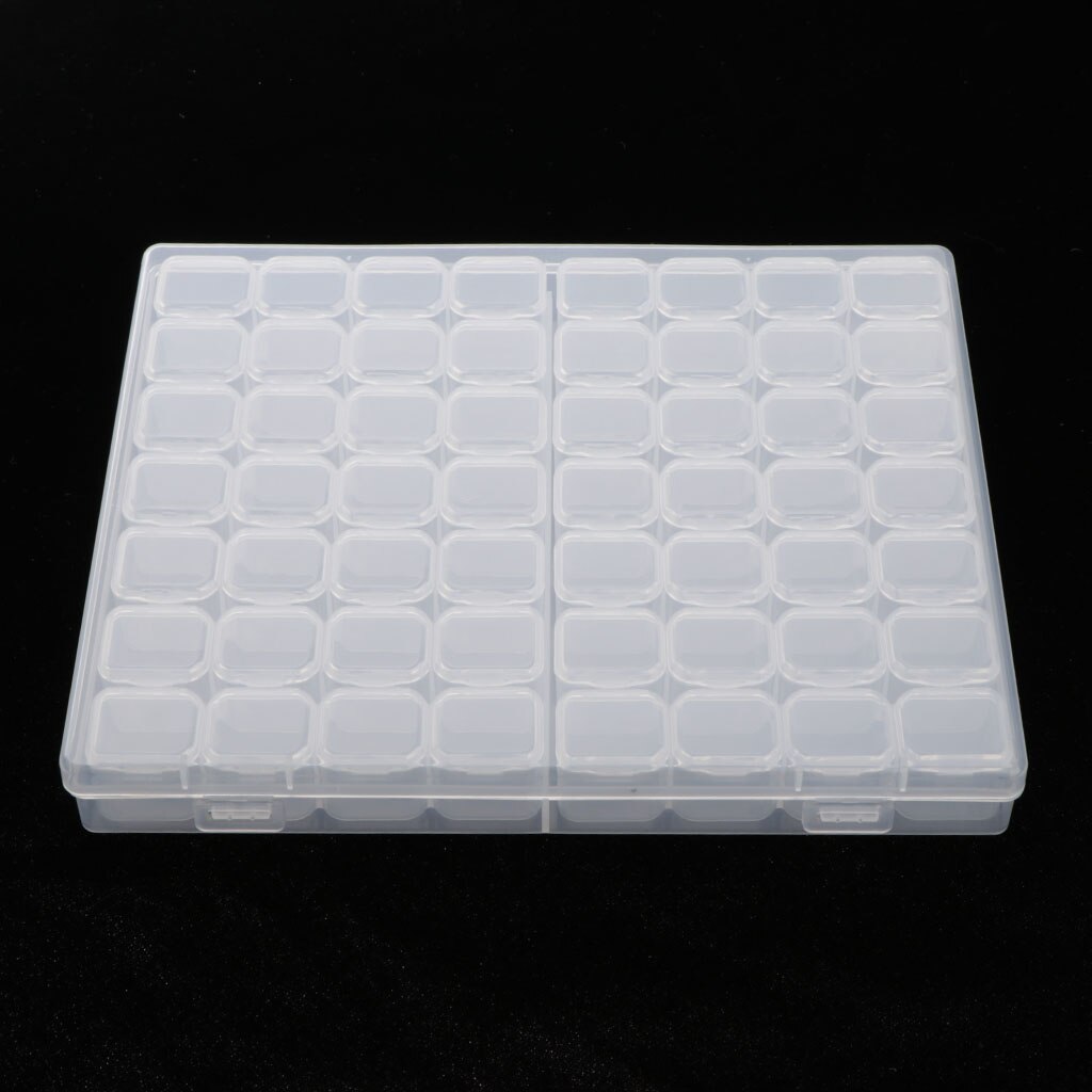 Plastic Leuke Clear Opbergdoos Met 56 Grids Sieraden Nail Art Pil Kralen Mini Case Sieraden Display