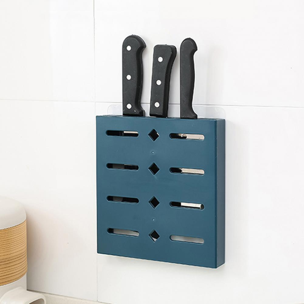 Home Supplies Knife Storage Rack Durable Easy Installation Convenient Drain Knife Rack Cutlery Organizer: Black