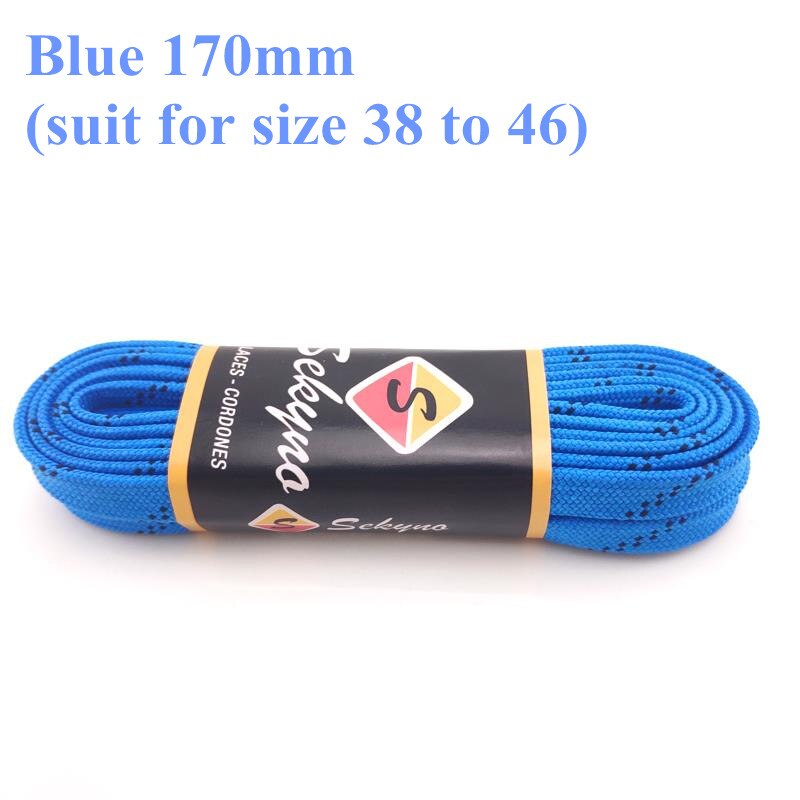 Inline-rullskridskor skosnöre 150mm 170mm längd elastisk nylon slitstark patiner gulblå röd svart spets 1.5m 1.7m: Blå 170mm