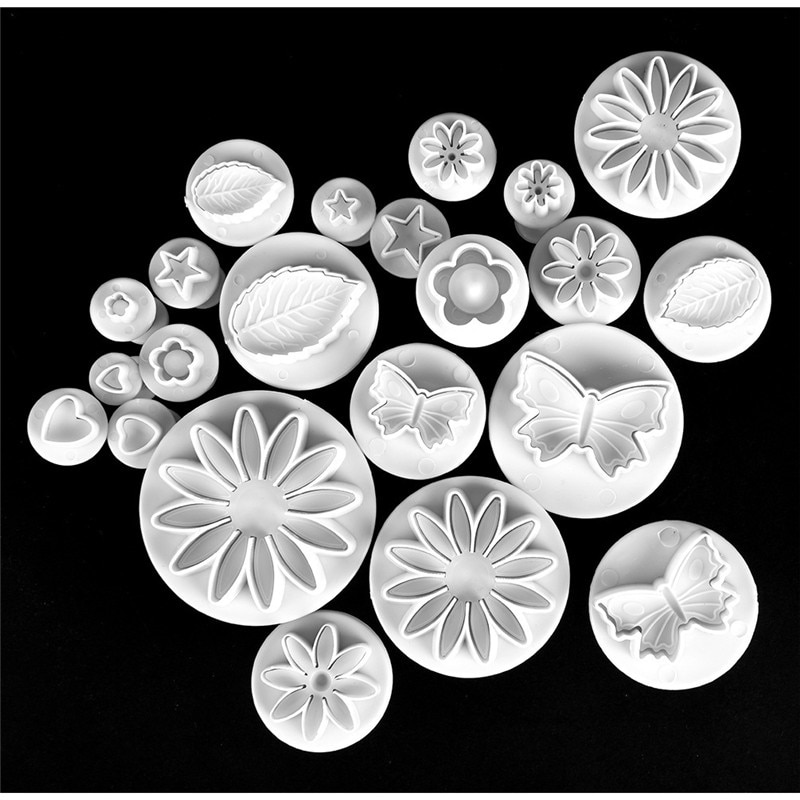 33 Stks/set Fondant Plunger Cutters Volledige Set Mal Voor Bakken Plunger Cutter Voor Suiker Ambachten Cake Diverse Stijl Decorating Gereedschap