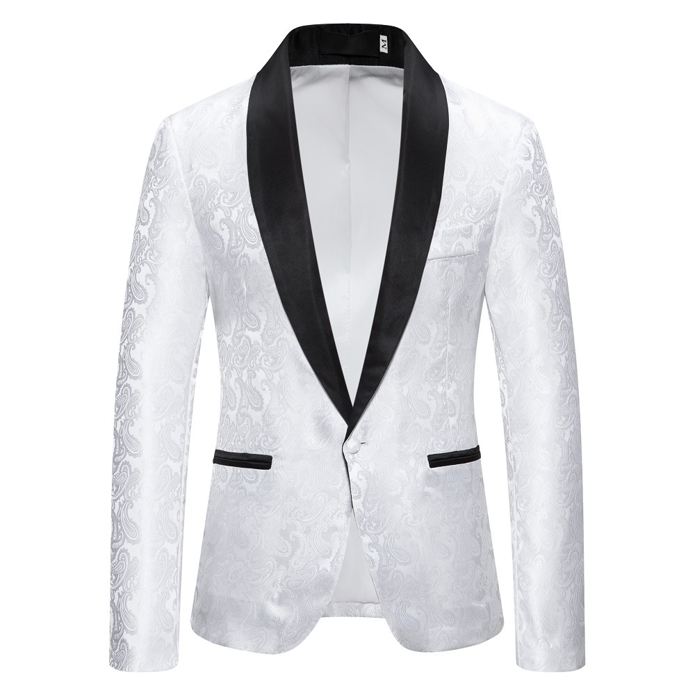 Blazer rojo con flores de anacardo para hombre, chaqueta de vestido de de boda, chaquetas de marcas blancas, azules y negras, S M L XL XXL