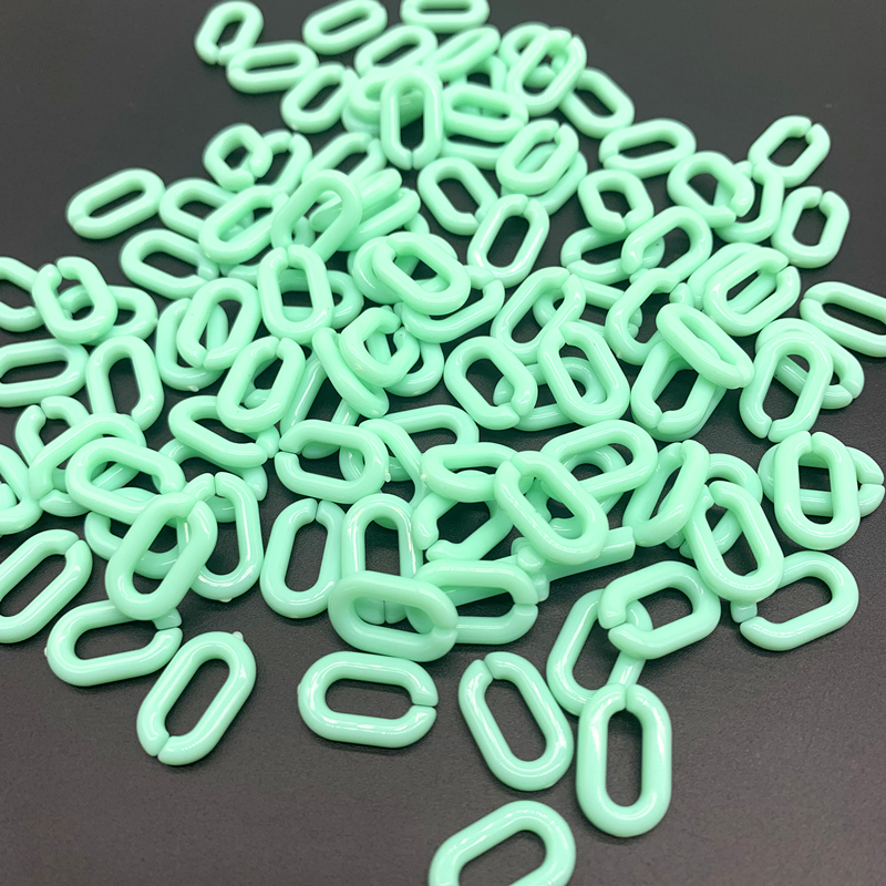 50pcs 15x10mm Acrylic Link Chain Keychains For Necklace Bracelet Making Colorful Chain Plastic Chain Links Jewelry Making