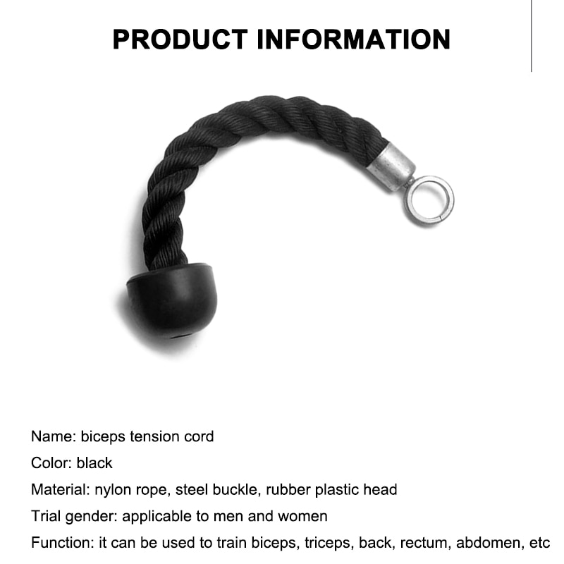 Tricep Touw Biceps Band Pull Touw Fitness Apparatuur Bodybuilding Spier Training Arm Schouder Sterkte Oefening Touw Accessoires