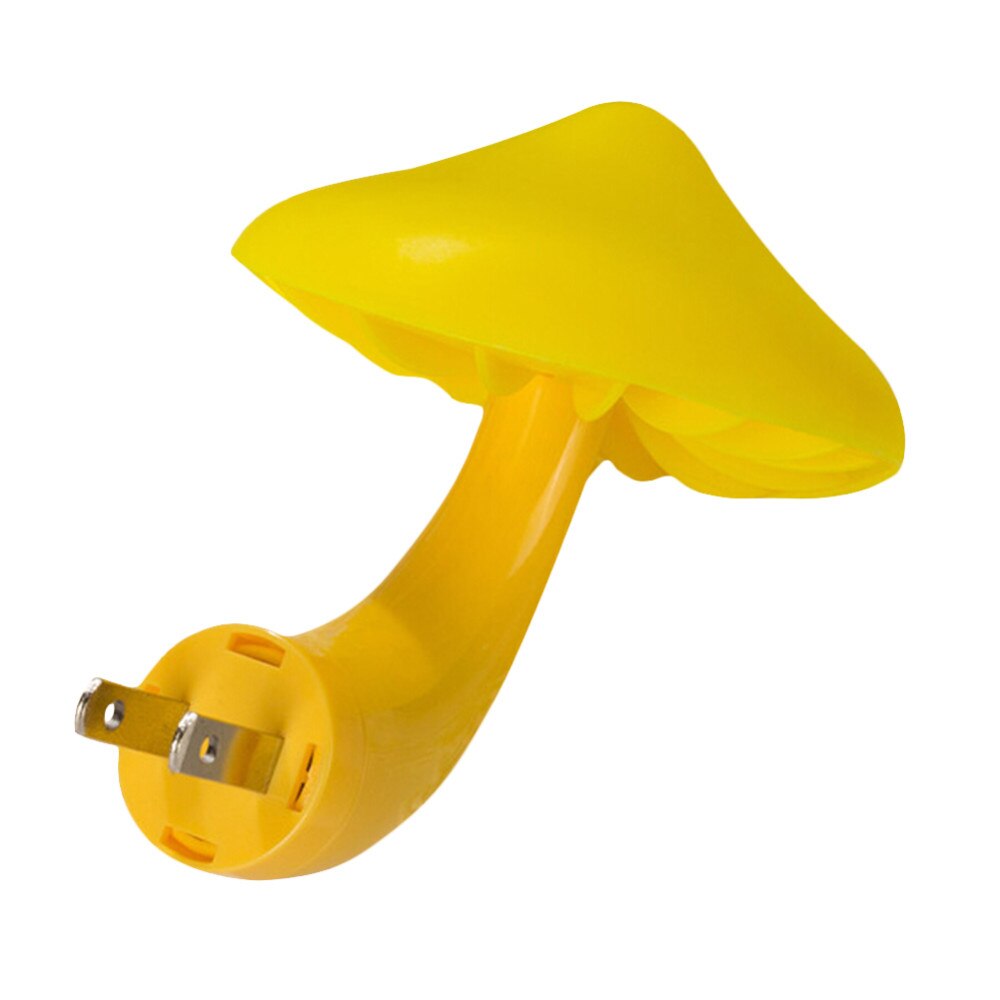 Warm Geel Paddestoel Muur Socket Lichten Room Decor Eu Us Plug Licht-Gecontroleerde Sensor Led Night Light Thuis Slaapkamer decoratie