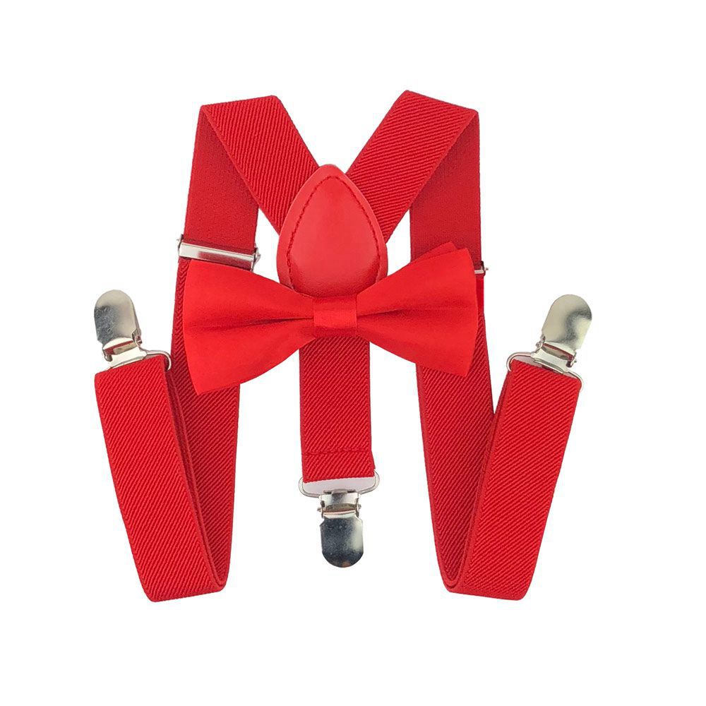 AEbone Bow Tie Suspenders for Children Pink Bowtie Braces Girls Baby Boys Tirantes Para Bebe Wedding Party Sus38