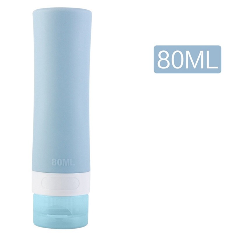 Silikonowe przenośne kobiety mężczyźni pakowanie na podróż butelka na balsam szampon wanna pojemnik na kosmetyki torba: BL3 80ml