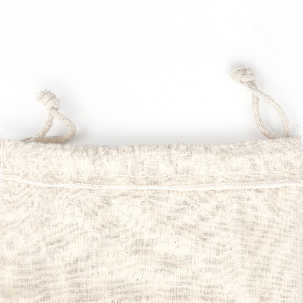 Pur coton mousseline cordon sac blanchisserie voyage stockage pochettes porte-monnaie femmes tissu sac noël emballage