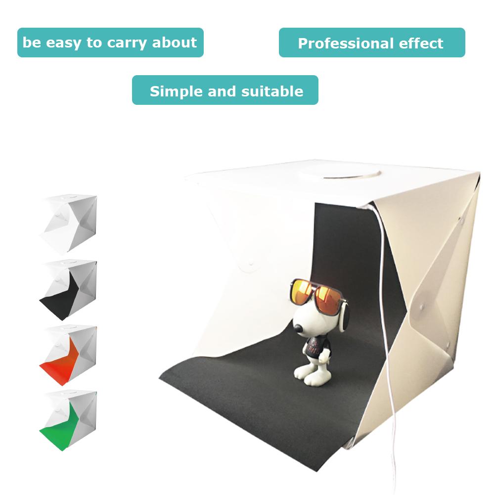 Studio Box Skillful Manufacture Portable 30x30cm Mini Folding Softbox Photography Studio Lightbox with LED Light