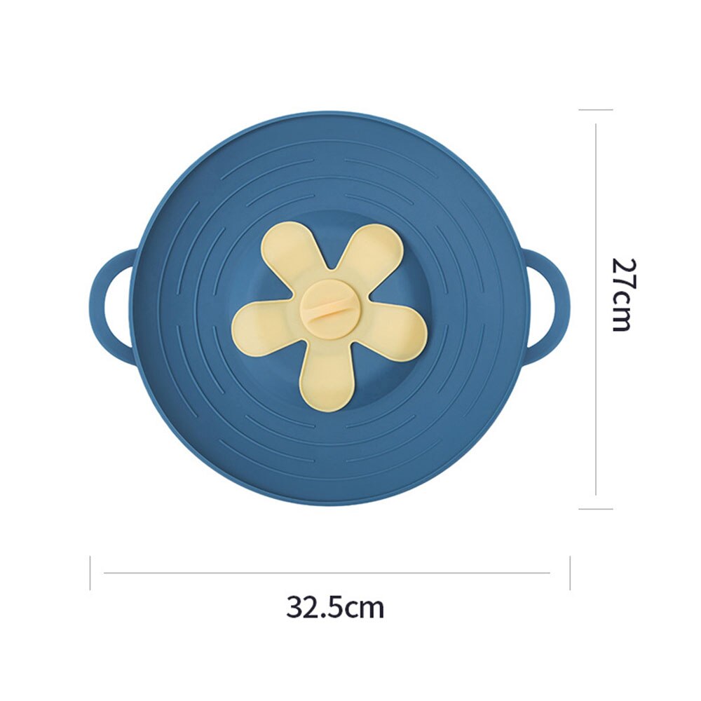 Kitchen Gadgets Flower Silicone Lid Spill Stopper Pot Cover 28cm Diameter Cooking Pot Lids Utensil Cooking Tool