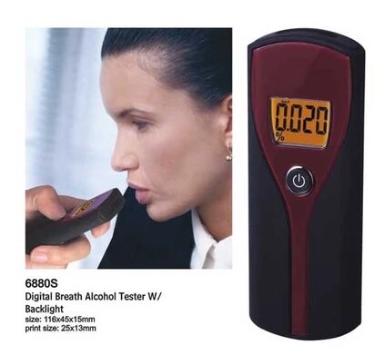Wijn Hydrometer Digitale Blaastest Alcohol Tester Meter Auto Detector Alcohol Meter Alcoholmeter Voor Driver Politie