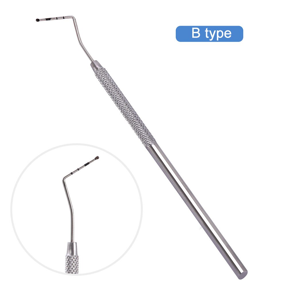 Stainless steel periodontal probe Implant periodontal probe with graduated root canal probe: B type