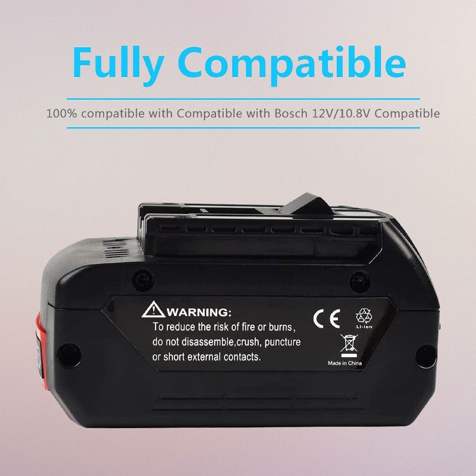 Bosch 18V Batterie Lithium ion Compatible avec BAT609 BAT622 BAT620 BAT609G BAT618 BAT618G BAT619 BAT619G BAT610G