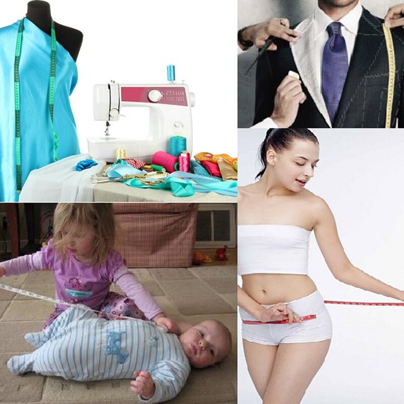 Body Measuring Tape with Tape Measure for Sewing Tailor Fabric Measuring Tape (Retractable Double-Sided Black)