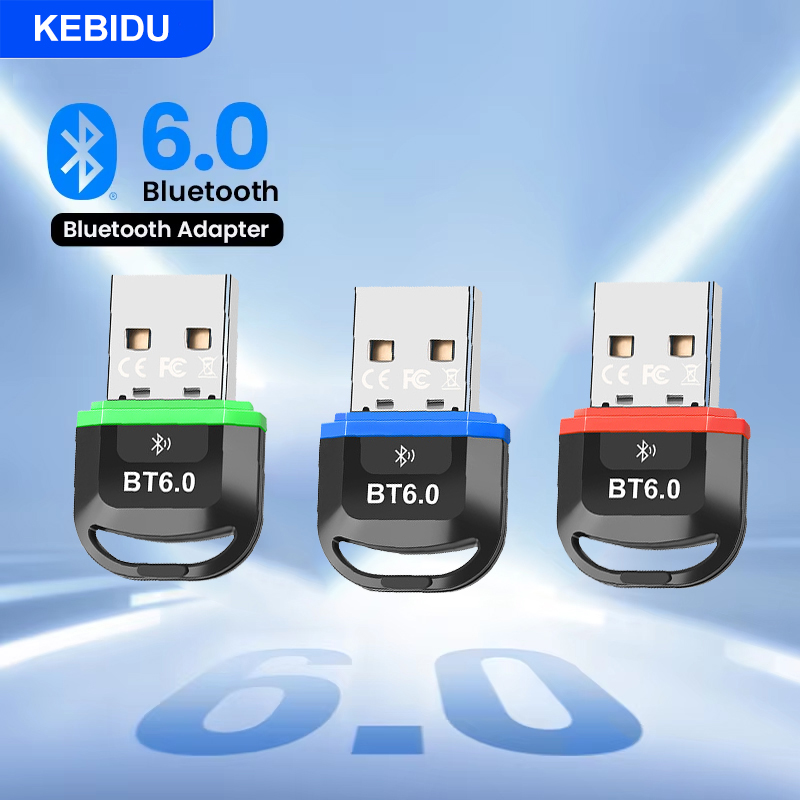 USB Bluetooth Adapter Bluetooth 6.0 Wireless Audio Receiver & Transmitter USB Adapter for PC Windows 11/10/8.1 Keyboard/Mouse
