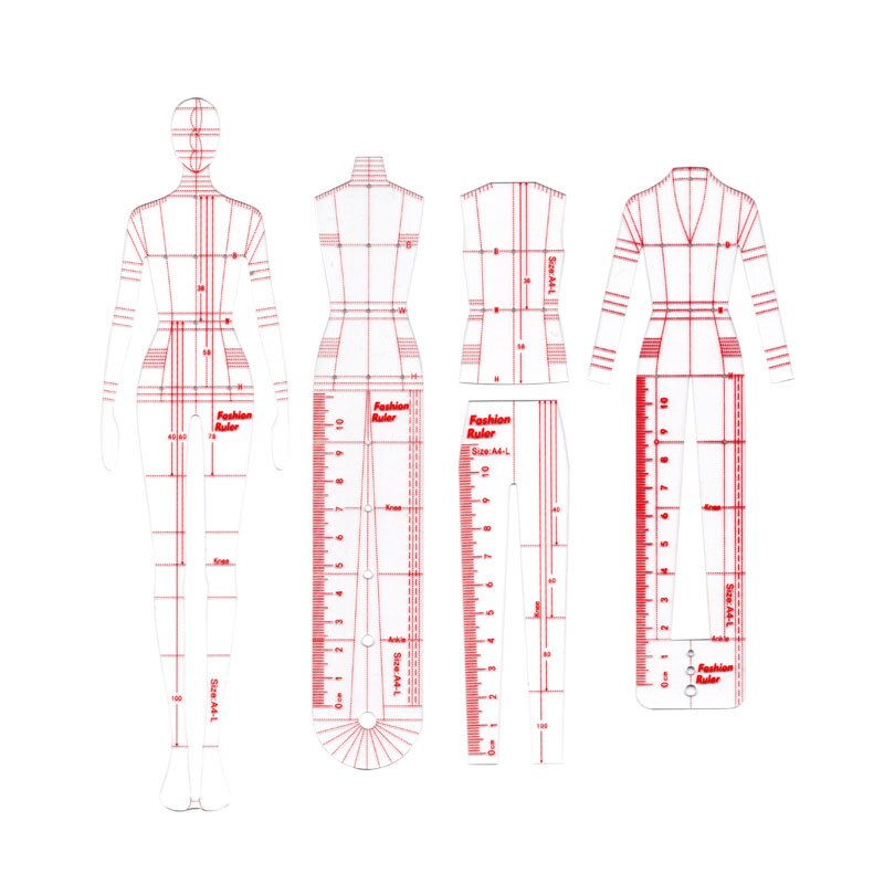 Drawing Ruler Figure Drawing Template Body Model Clothing Style For Art Sketch Line Female School Students