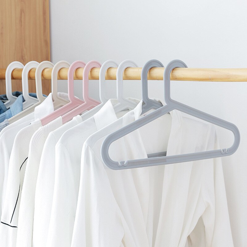 Cintre en plastique blanc pour adulte, 10 pièces, sans rayures, Support multifonctionnel antidérapant pour vêtements suspendus