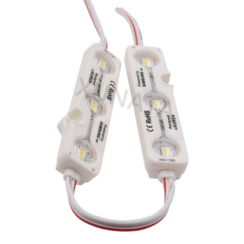 DC12V SMD 5630 Samsung LED Module Lighting IP68 Waterproof 3 LED Back Lights Mirror light Red Blue Green White Led Modules Chip