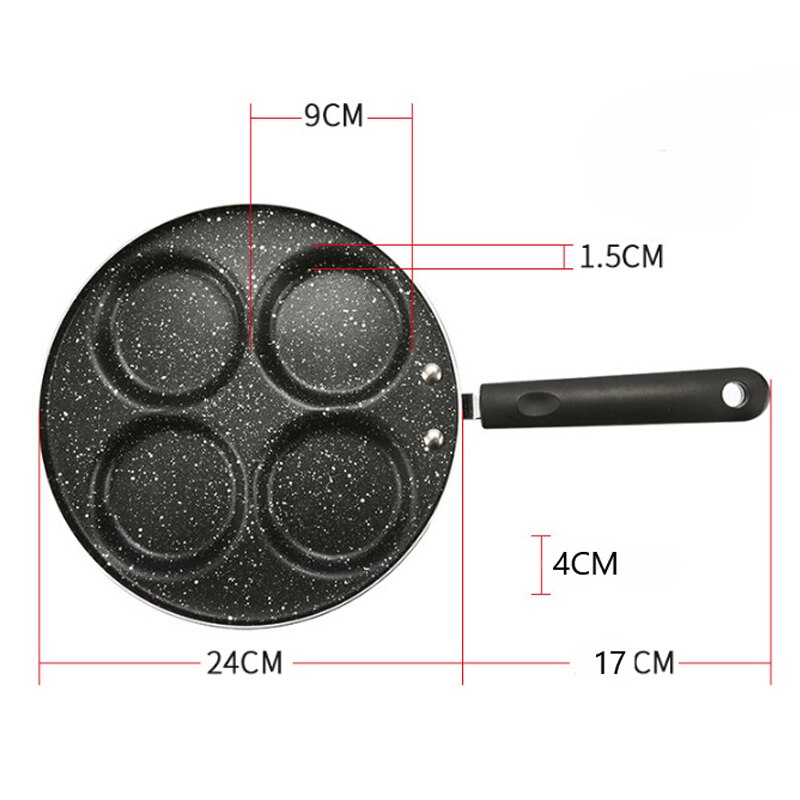 Non-stick Omelet Pan for Eggs Cake Ham Frying Pans No Oil-smoke Grill Pan Cooking Pot Kitchenware Tools: 4 round style