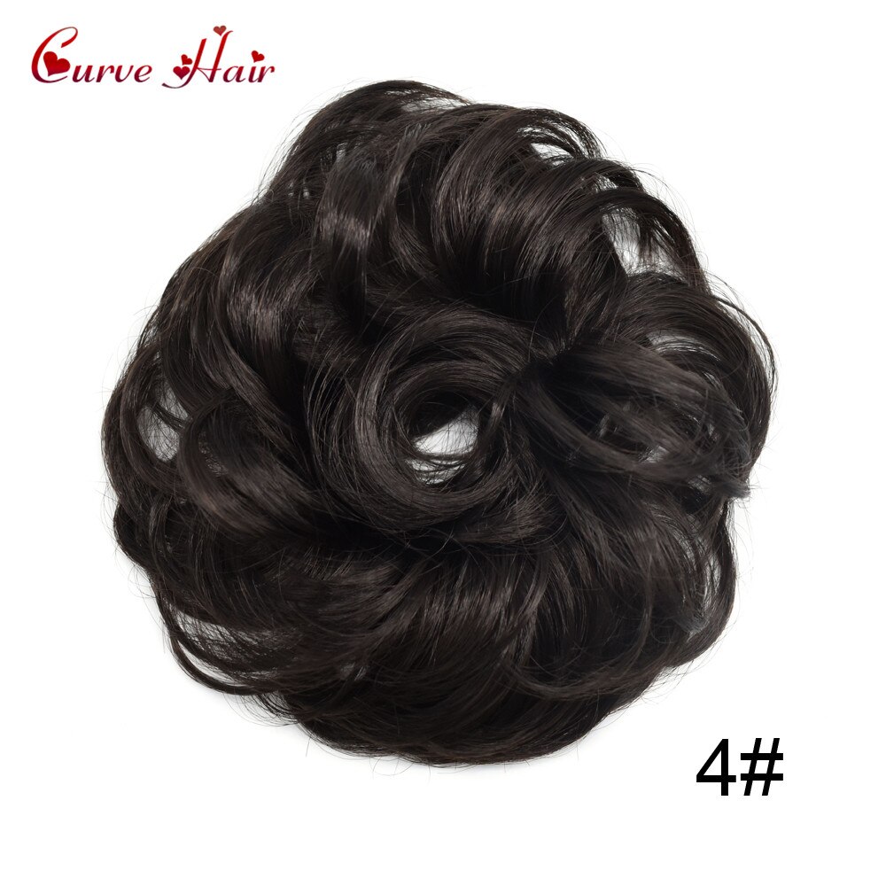 Chignon-peluca rizada de fibra sintética para niña y mujer, Potnytail, moño para el pelo, varios colores