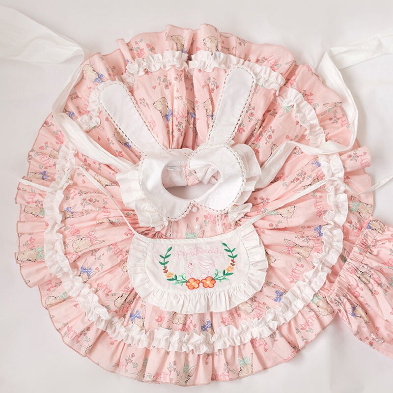 Patrón de costura para vestido de bebé Lolita para niños, Mini Plantilla de dibujo de corte de papel Kraft DIY, falda de tela para niñas