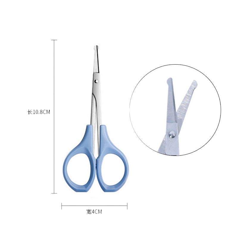 Forbici per sopracciglia Trucco rifinitore per ciglia Naso Rimozione peli del viso Forbici multifunzionali Strumenti per cuticole per unghie in acciaio inossidabile: Colore rosa