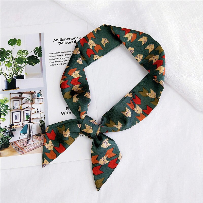 Hart Print Hoofd Scraf Das Sjaal Vrouwen Lange Skinny Chiffon Zak Haar Sjaals Voor Dames foulard Femme: COLOR 11