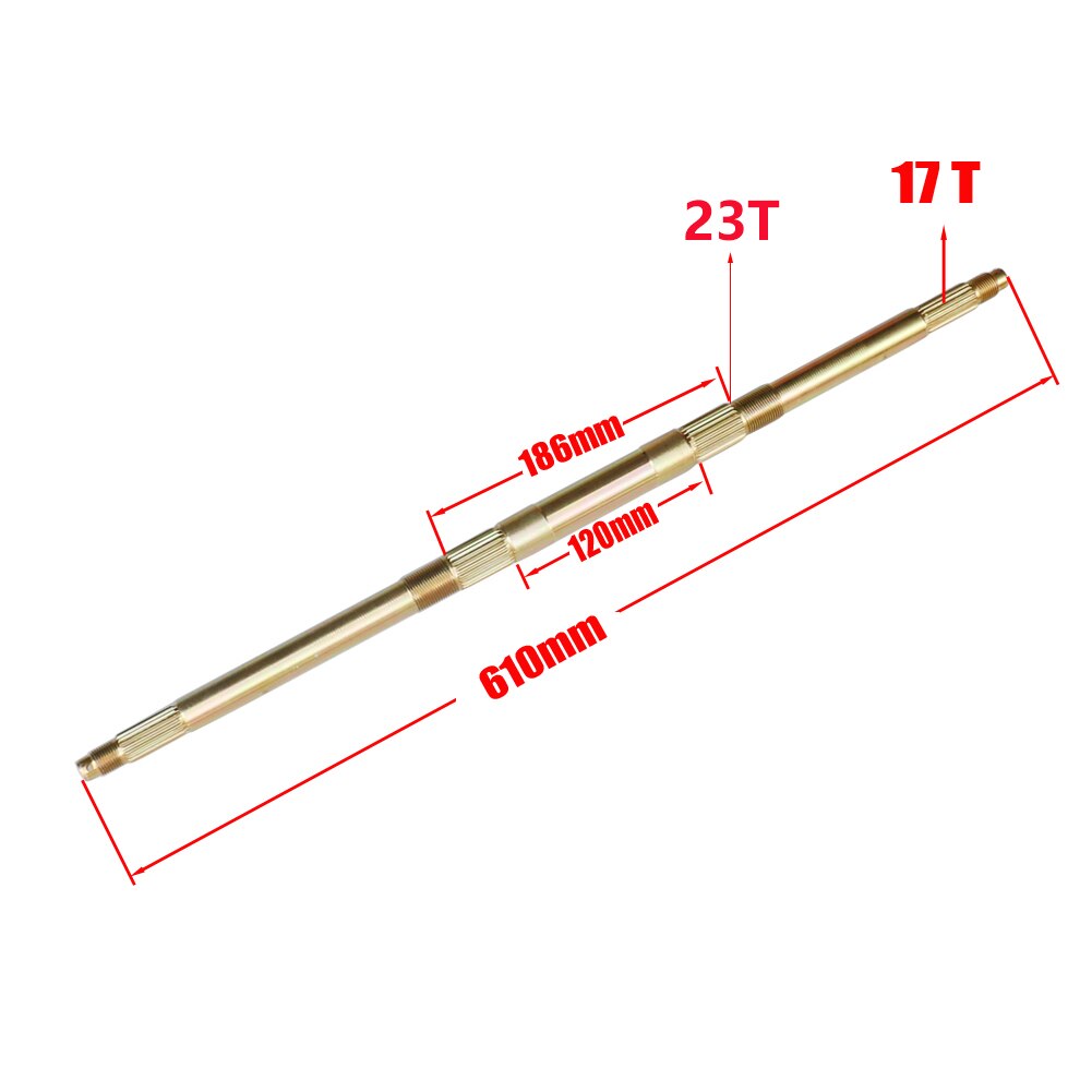 GO KART ATV UTV 610mm eje trasero engranaje de dirección estante eje
