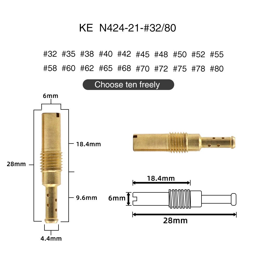 Zsdtrp Carburateur Trage Pilot Jet Vice Injector Nozzle Voor Pwk Pwm Pe 20 22 24 26 28 30 Pj FCR-MX Carburateur: B