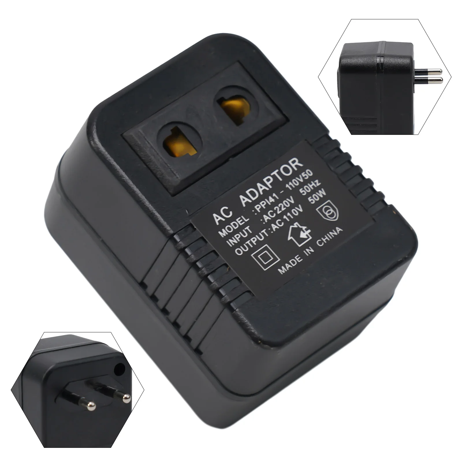 Step Down Transformer Travel Adapter AC220 V To 110 V Voltage Converter EU 50/100W Voltage Converter Regulator: Default Title