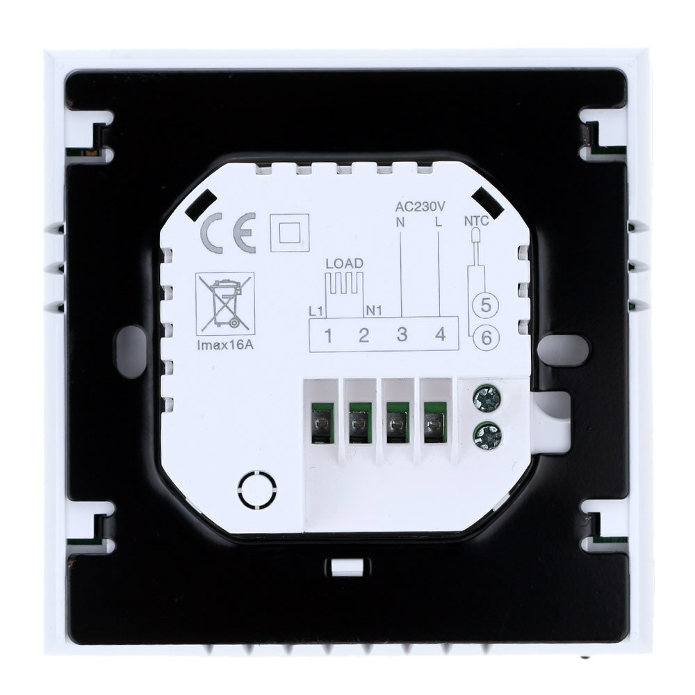 Homgeek 16A 110-230V Wekelijkse Programmeerbare Lcd Touch Screen Elektrische Verwarming Thermostaat Kamerthermostaat