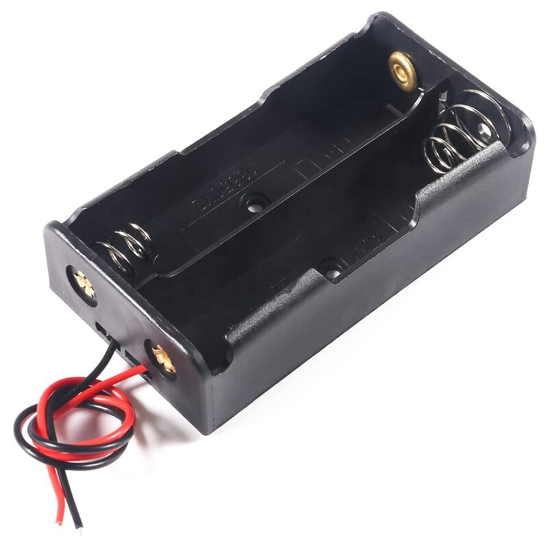 5 Pcs 3.7V 18650 Battery Holder Housing Plastic Battery Storage Box with Wire Leads ,18650 Battery Housing Spiral Spring