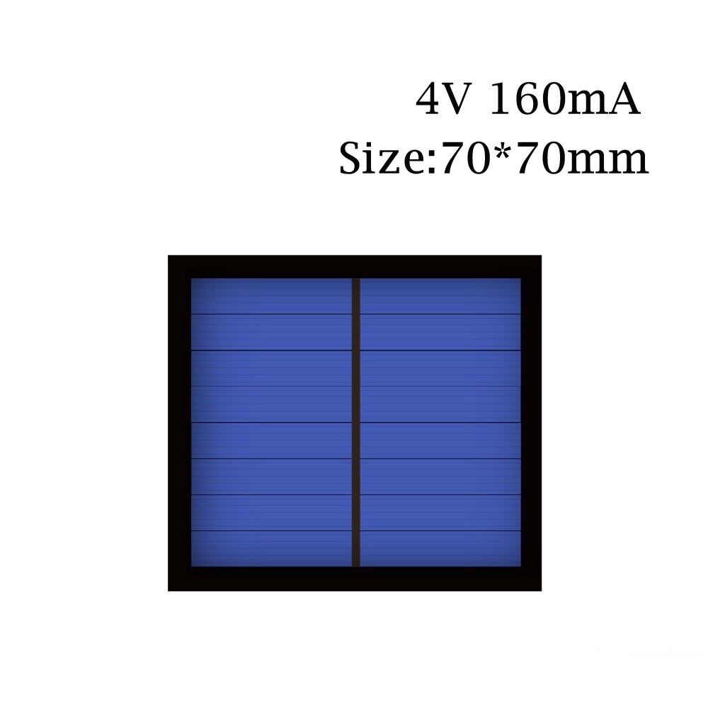 Poly 3 3.5 4 V VDC Solar Panel 60 120 150 160 250 mA 3V 3.5V 4V DIY Mini Solar Battery Cell Phone Charger Portable: 4V 160mA